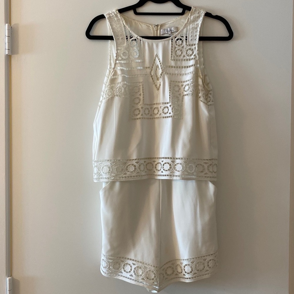 Parker Briana Sleeveless Overlay Romper - Picture 3 of 12